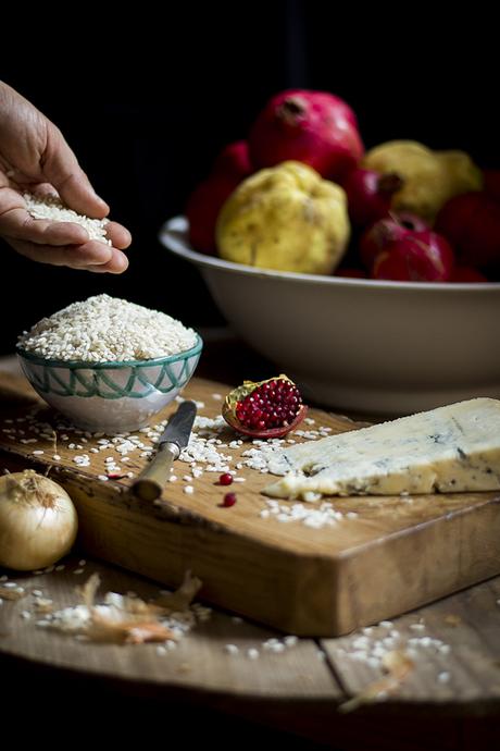 RISOTTO DE MEMBRILLO, GORGONZOLA Y GRANADA