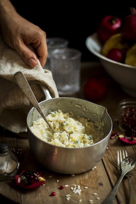 RISOTTO DE MEMBRILLO, GORGONZOLA Y GRANADA