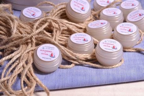Balsamos personalizados para detalles de comunión Balsamos personalizados para detalles de comunión marinera
