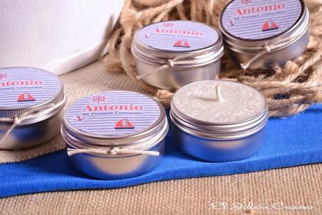 Detalles para comuniones velas personalizadas Detalles para comuniones velas personalizadas naturales