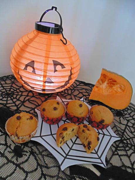 Muffins de calabaza y chocolate