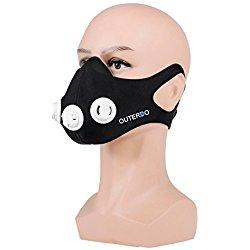 OUTERDO Mascara de Entrenamiento Deportivo Simulación de Altura, Mascara Ajustable 2.0 Altitud Entrenamiento Anaeróbico M