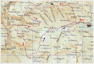 Tuiza Riba-La Canal de la Pedrosa-La Torre'l Prau l'Albo-La Forqueta del Portil.lín-El Planón-Alto Terreros