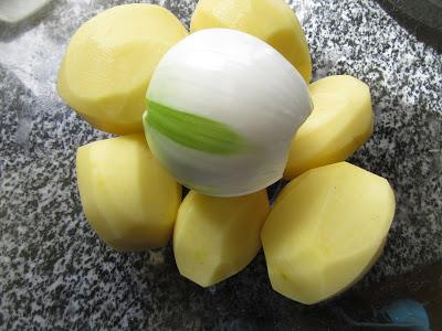 Preparar ingredientes Milhojas de patata relleno Thermomix