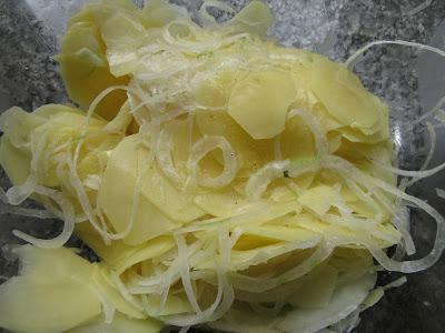 cortar muy finos con la mandolina Milhojas de patata relleno Thermomix