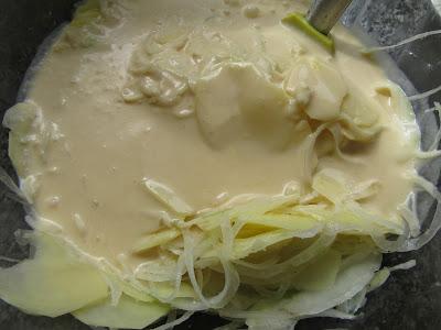 mezclar muy bien todo Milhojas de patata relleno Thermomix