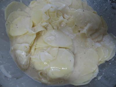 mezclar bien Milhojas de patata relleno olla GM