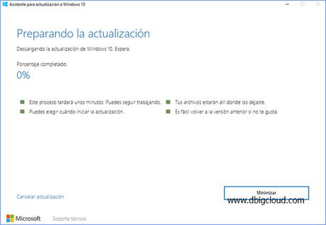 preparando actualizacion windows 10 Fall Creators