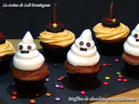 Muffins de chocolate especiales para Halloween