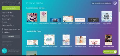 Herramienta de diseño fácil CANVA