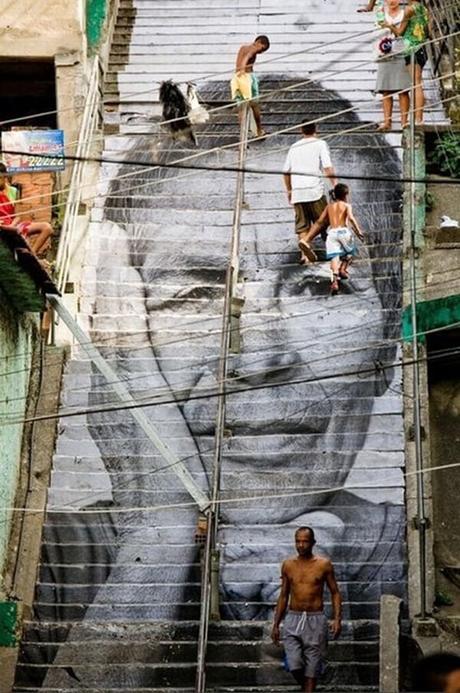 20 Street Art en escaleras gigantes que no podrás creer que existan