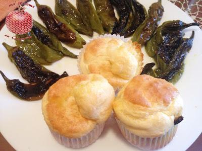 Muffins de pimientos y queso de tetilla