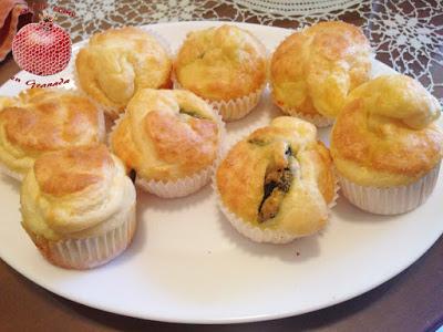 Muffins de pimientos y queso de tetilla