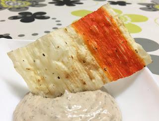 Crujiente de cangrejo con paté de anchoas