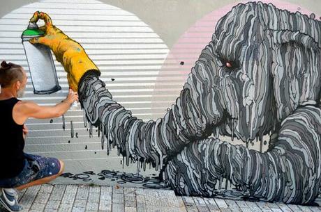 Hermosos murales de Street Art del artista Frances Brusk