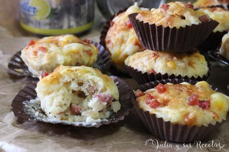 RECETA - Mini muffins de jamón serrano y queso manchego