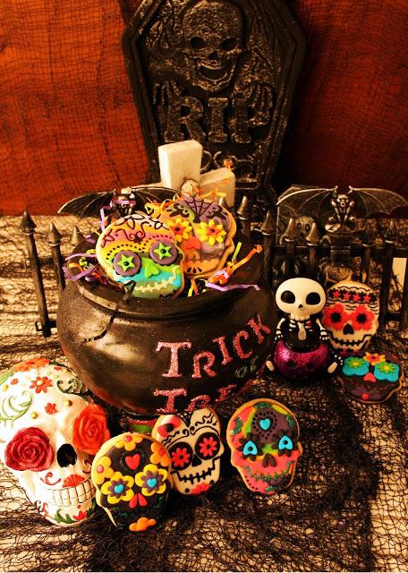 Mexican Skull Cookies
