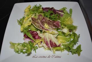 Ensalada de uvas con queso y membrillo Ensalada de uvas con queso y membrillo