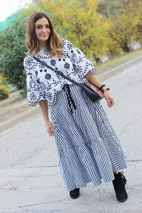 Como combinar una falda de rayas Como combinar una falda de rayas