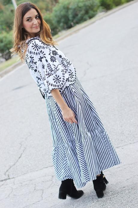 Como combinar una falda de rayas Como combinar una falda de rayas