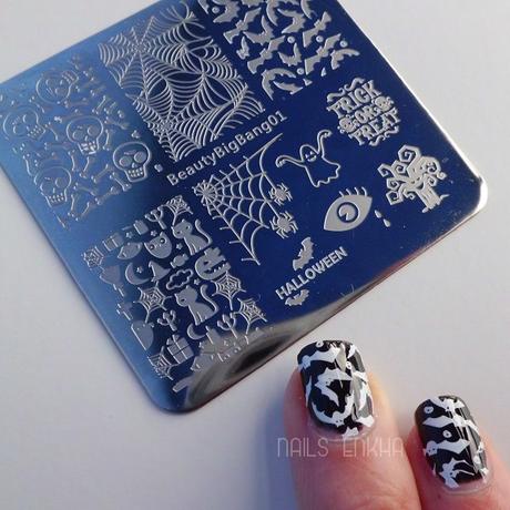 Halloween Bat Nail Art Stamping  Plate  SKU:J3141TM-1A