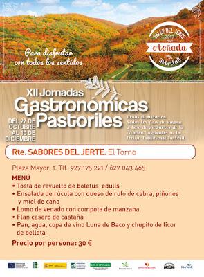 MENÚ ESPECIAL: XII Jornadas Gastronómicas Pastoriles en el Valle del Jerte