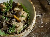 Pasta café setas confitadas