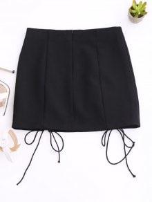 Punk Lace Up Mini Skirt