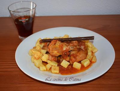 Pollo al vermut rojo Pollo al vermut rojo