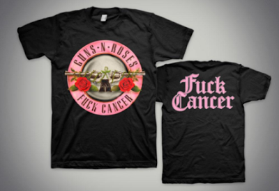 Camiseta benéfica oficial de Guns n' Roses contra el cáncer de mama