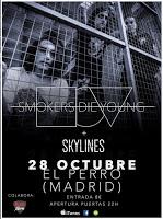 Concierto de Smokers Die Young y Skylines en El perro de la parte de atrás del coche