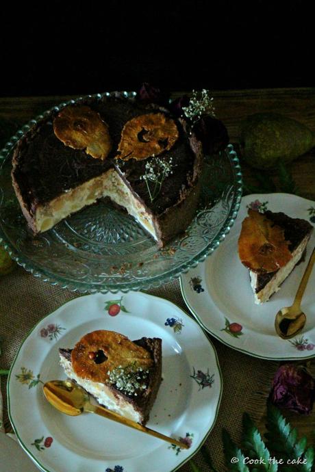 pear-ricotta-cheesecake, tarta-de-peras-y-requeson