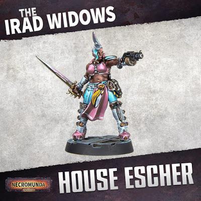 Esquemas de ejemplo de las nuevas Escher de Necromunda