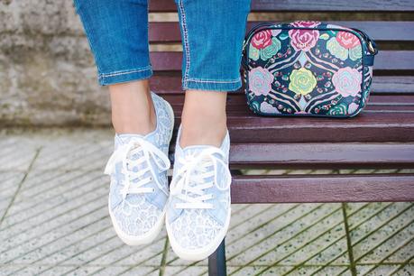Blue jeans, white shirt
