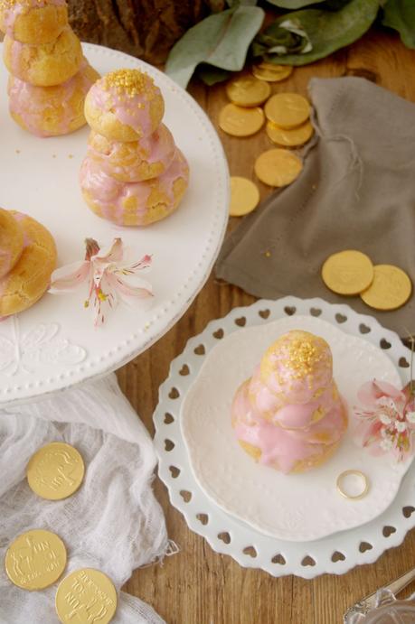 Cómo hacer pasta choux: Religieuses de frambuesa #unagalletauncuento