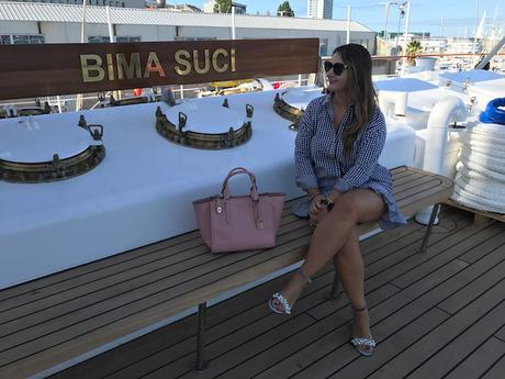 Black and white vichy