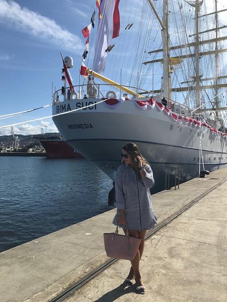 Black and white vichy