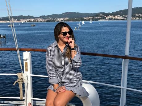 Black and white vichy