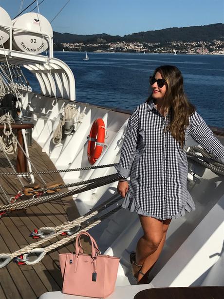 Black and white vichy