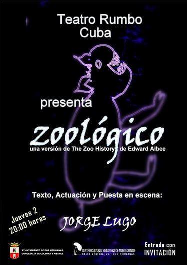 Representación teatral de la obra ‘Zoológico’ con Jorge Lugo