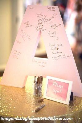 adornos modernos para 15 años dedicatoria