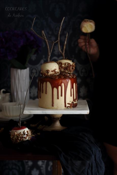 Layer Cake de Manzana y Caramelo. Deliciosa Tarta Otoñal. Cookcakes de Ainhoa