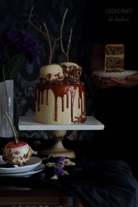 Layer Cake de Manzana y Caramelo. Deliciosa Tarta Otoñal. Cookcakes de Ainhoa