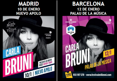 Carla Bruni versionará a AC/DC, The Clash, Depeche Mode, Rolling Stones y más en Madrid y Barcelona Carla Bruni versionará a AC/DC, The Clash, Depeche Mode, Rolling Stones y más en Madrid y Barcelona