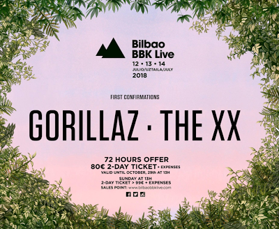 Las primeras confirmaciones del BBK Live 2018: Gorillaz y The XX !!!