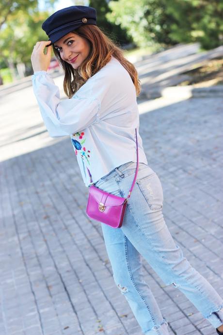 Como combinar blusa con bordados