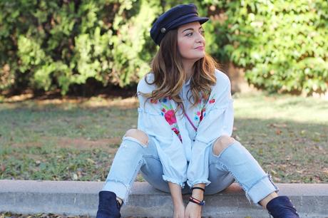 Como combinar blusa con bordados