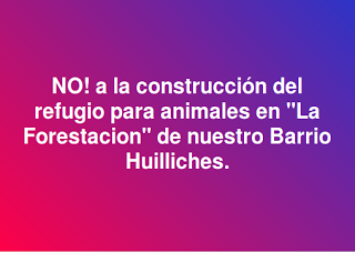 El B° Huiliches le dice NO a Adriana Figueroa del MPN por la Construccion de refugio de animales