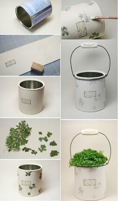 maceta en lata DIY