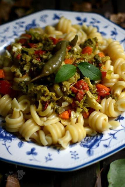 Espirales de pasta con vegetales 02